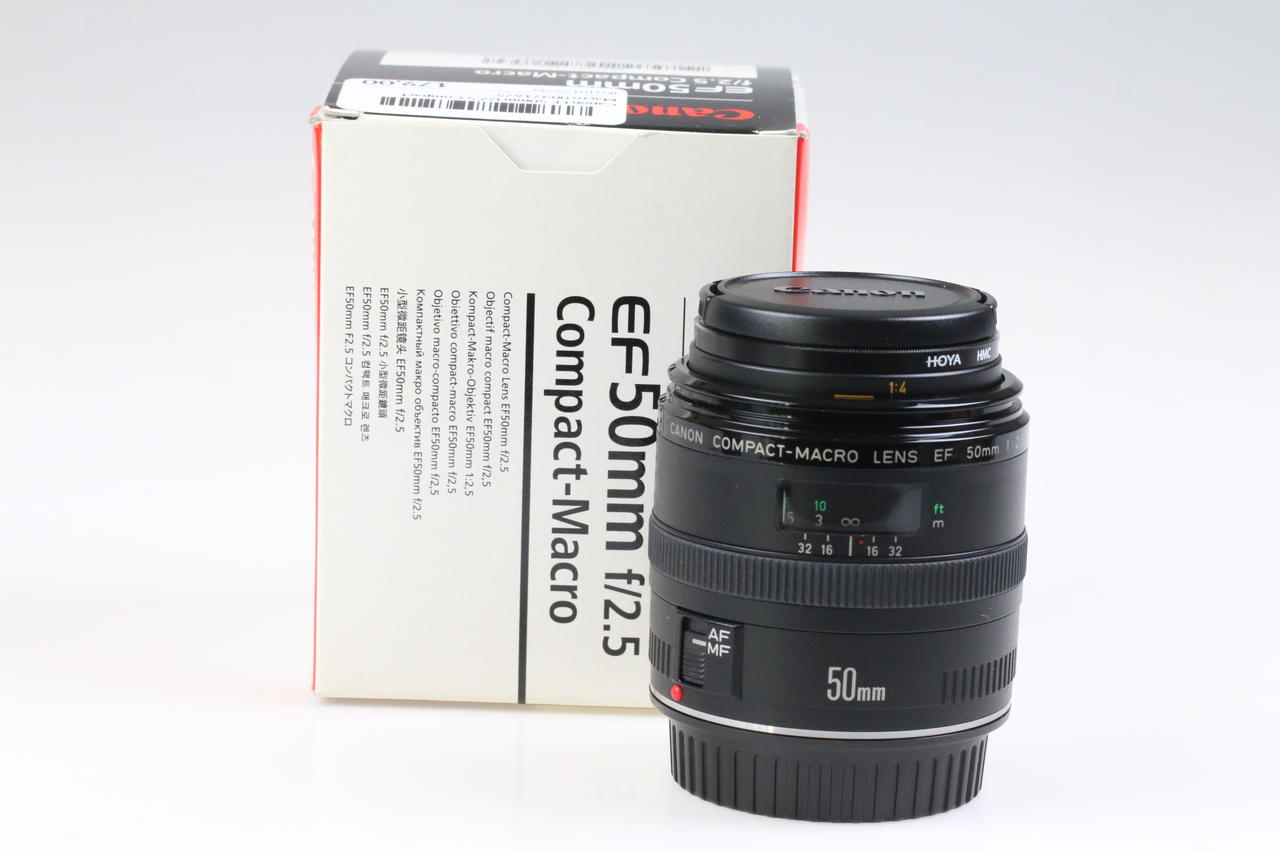 送料タダ【超美品】CANON EF 50mm f/2.5 Macro 単焦点レンズ レンズ(単焦点)