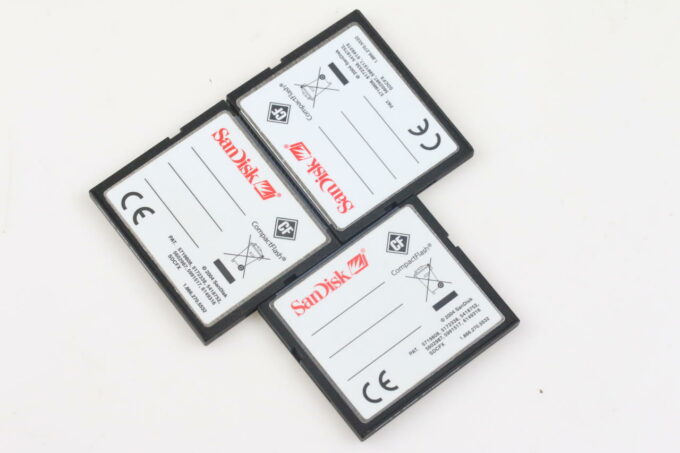 Sandisk 3 Stück CF-Speicherkarten 2 GB