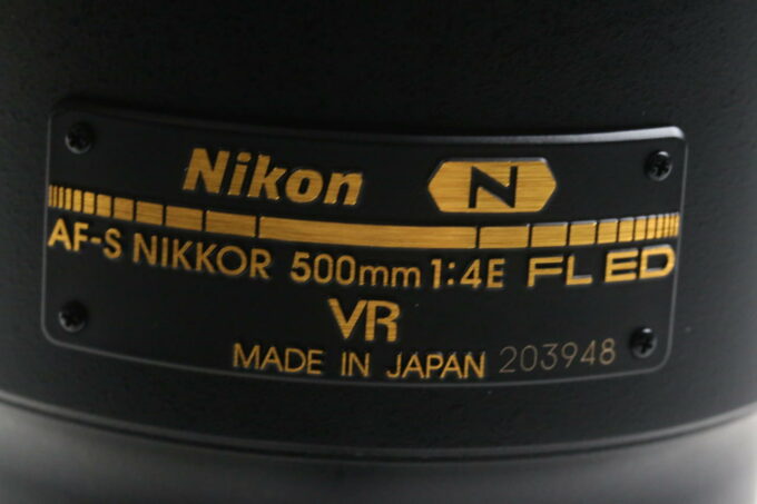 Nikon AF-S 500mm 4,0 E FL ED VR - #203948
