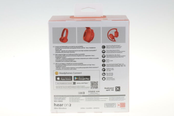 Sony WH-H800 rot Kopfhörer