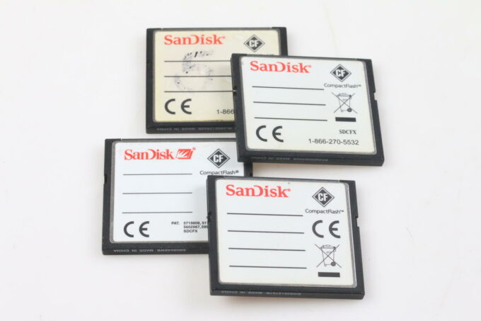 Sandisk CF Speicherkarten - 4 Stück