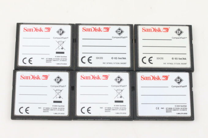 Sandisk CF Speicherkarten 1GB - 8 Stück