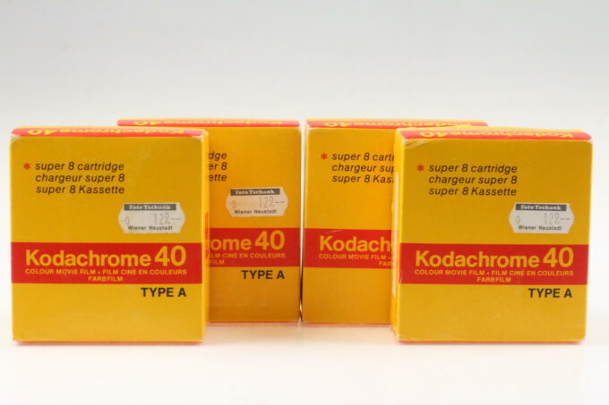 Kodak Kodachrome 40 Super 8 Film - 4 Stück Ablauf 04/1984