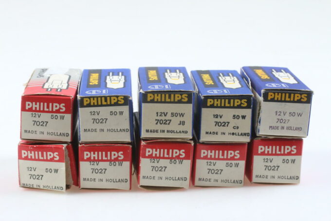 Philips 7027 Halogen Stiftsockel 12V 50W - 10 Stück
