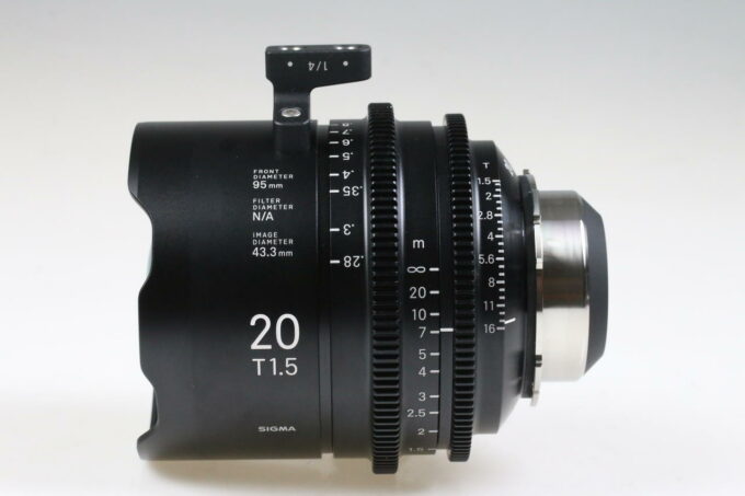 Sigma Cine 20mm T1,5 FF / PL metric - FF High Speed Prime Line - #52518969 - Image 2