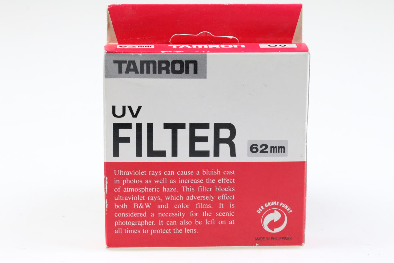 Tamron UV-Filter 62mm schutz protection ultraviolet blocking