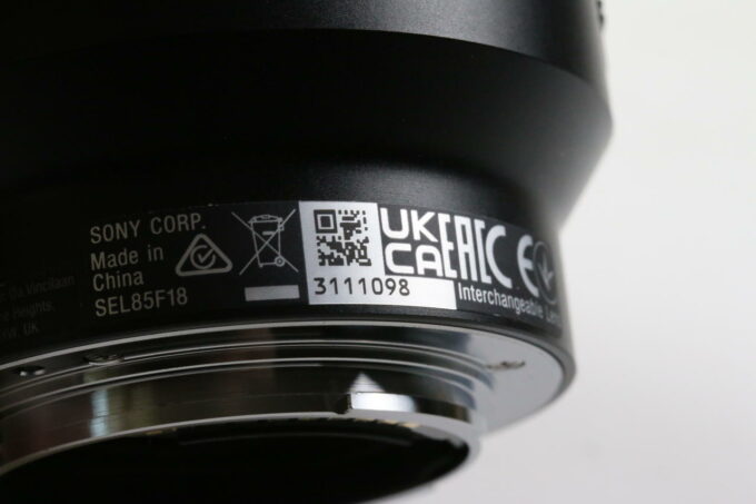 Sony FE 85mm f/1,8 - #3111098