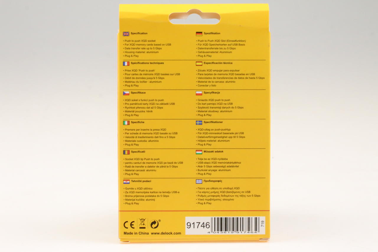 DeLock USB Type-C Card Reader für XQD