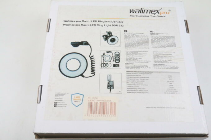 Walimex Ringlicht 232 Set Macro LED