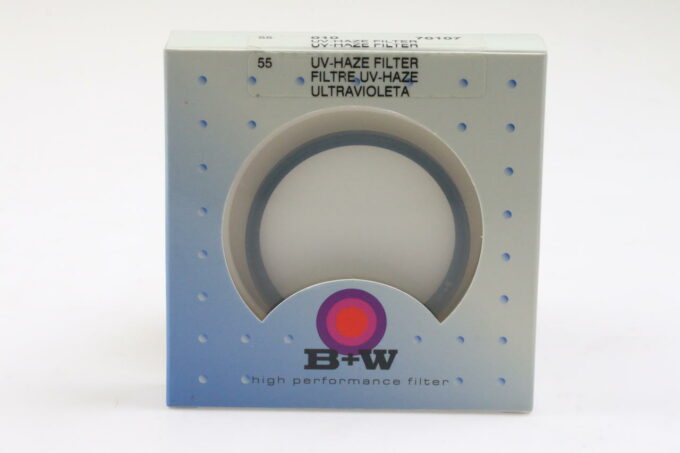 B+W E55 010 1x UV Haze Filter - 55mm