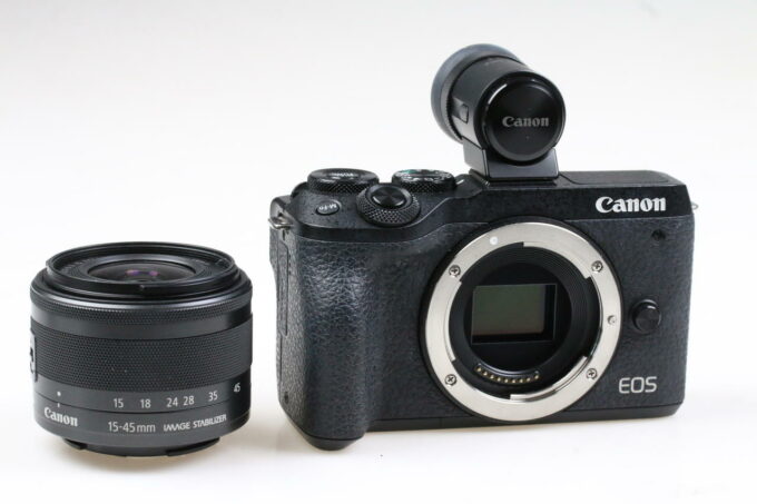 Canon EOS M6 Mark II mit EF-M 15-45mm 3,5-6,3 IS mit Sucher - #023033001141
