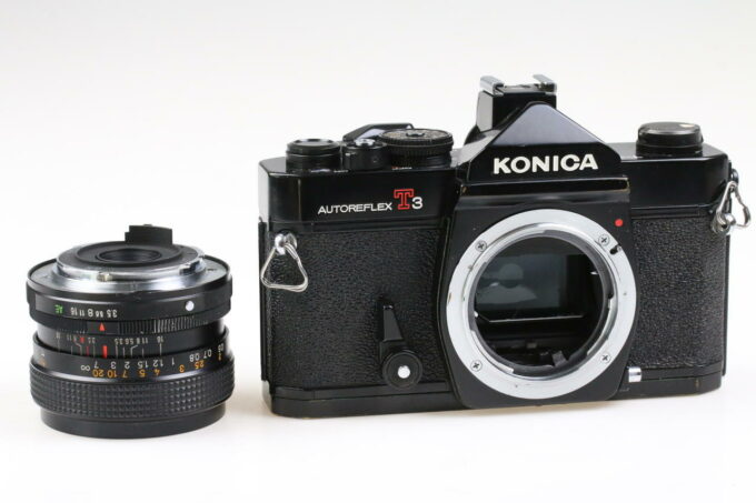 Konica Autoreflex T3 Gehäuse mit 28mm f/3,5 - #649348