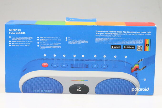 Polaroid P2 Music Player Bluetooth portabel - Blau - #90872283E0444