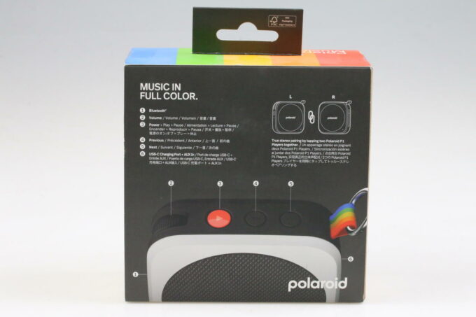 Polaroid P1 Music Player Bluetooth portabel - Schwarz