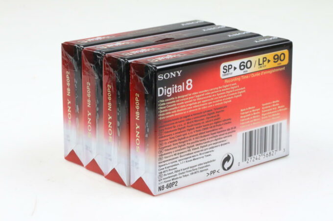 Sony Digital 8 Kassetten - 4 Stück