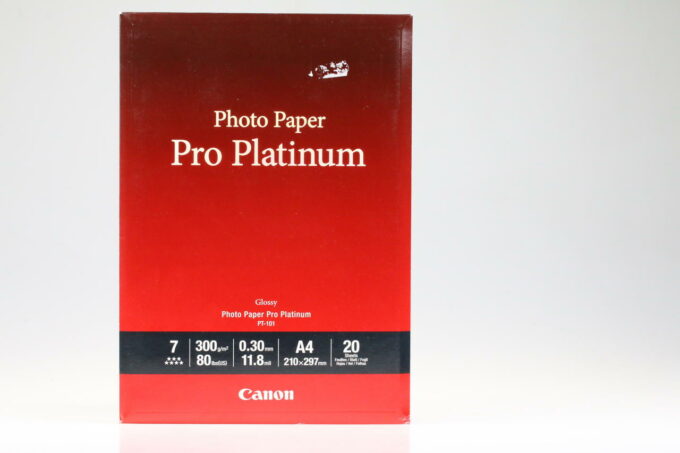 Canon Pro Platinum PT-101 A4 Premium Fotopapier 20