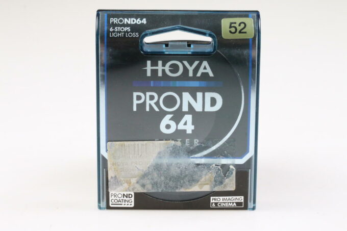 Hoya PRO ND64 52mm Graufilter