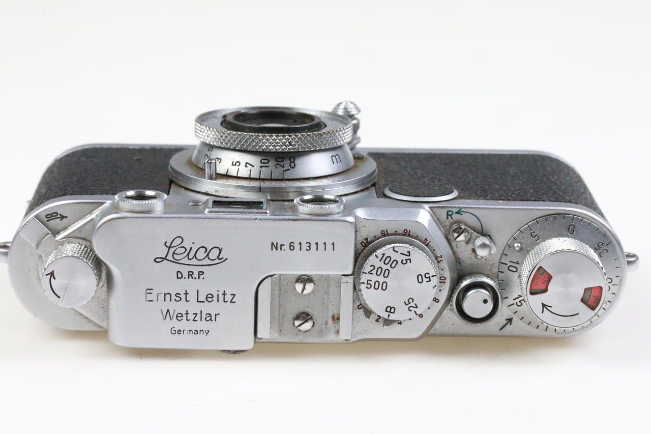 Leica IIF mit Elmar 5cm f/3,5 Red Scale - #613111 - Image 3