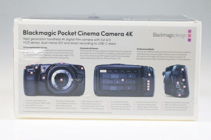 BLACKMAGIC Pocket Cinema Kamera 4K