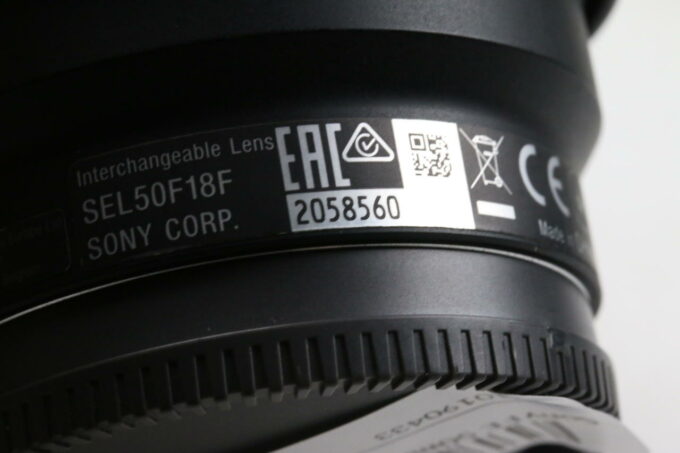 Sony FE 50mm f/1,8 - #2058560