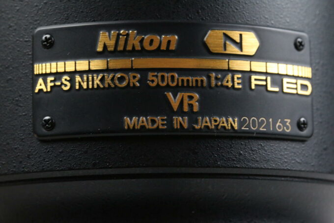 Nikon AF-S NIKKOR 500mm f/4,0 E FL ED VR - #202163