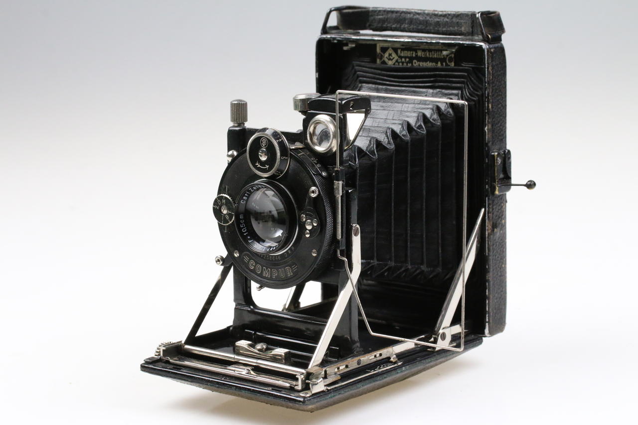 KWD Patent Etui 6,5x9cm mit Carl Zeiss Tessar 105mm f/4,5 - #23402