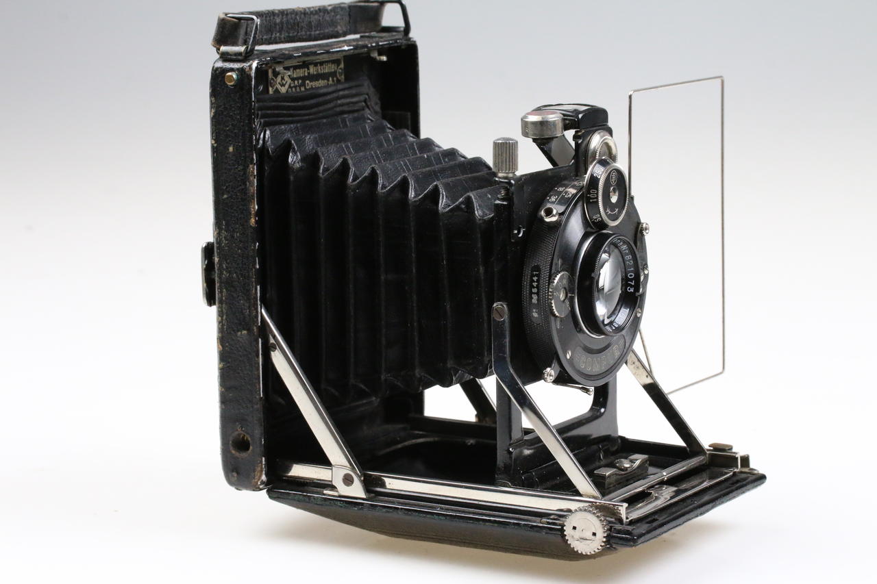 KWD Patent Etui 6,5x9cm mit Carl Zeiss Tessar 105mm f/4,5 - #23402