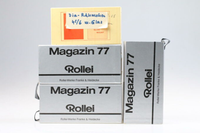 Rollei 77 Magazine und div. Rahmen