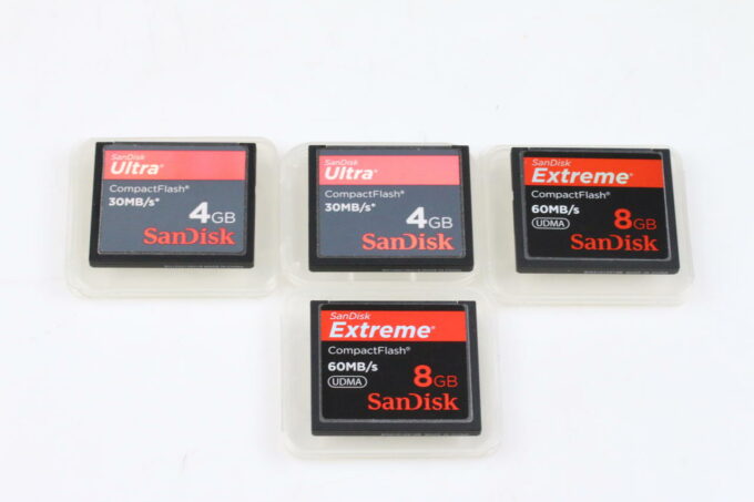 Sandisk Speicherkarten Set 4x 4GB CF