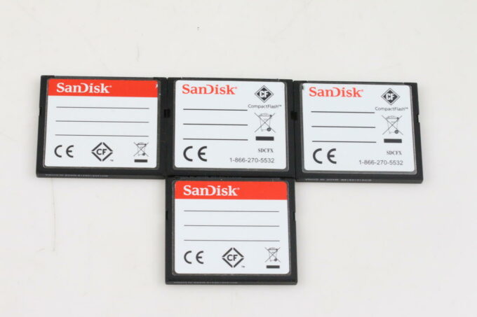 Sandisk Speicherkarten Set 4x 4GB CF