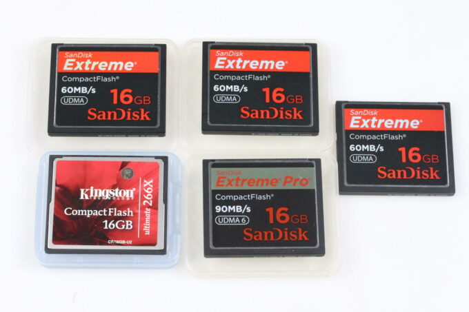 Sandisk Speicherkarten Set 5x 16GB CF