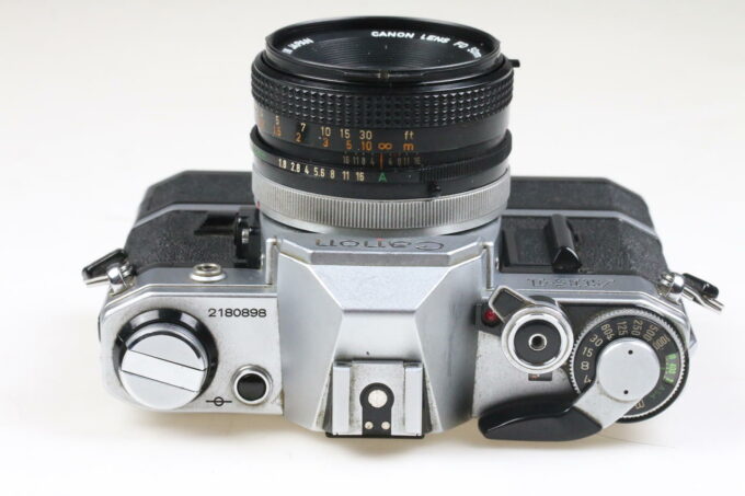 Canon AE-1 Gehäuse mit FD 50mm f/1,8 S.C. - #2180898