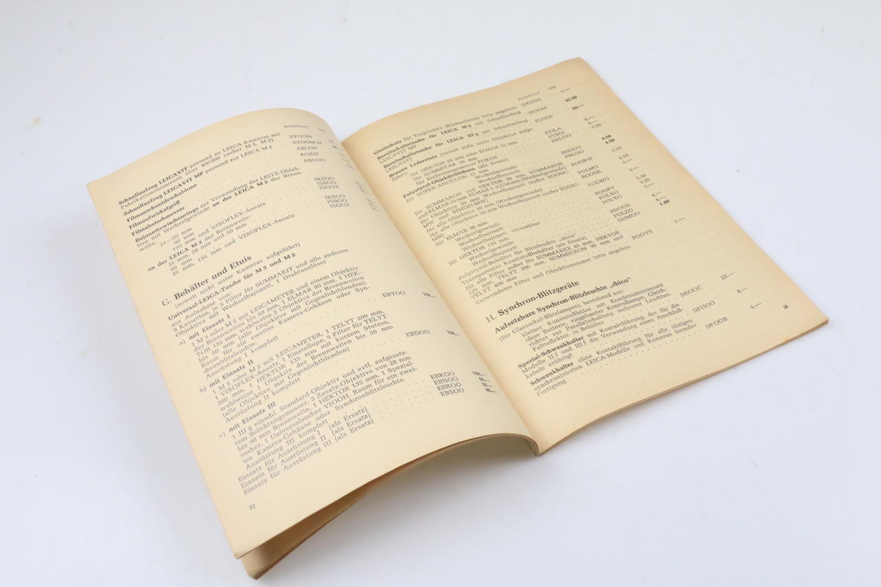 Leica Preisliste für Photo und Projektion 1958 - Image 2