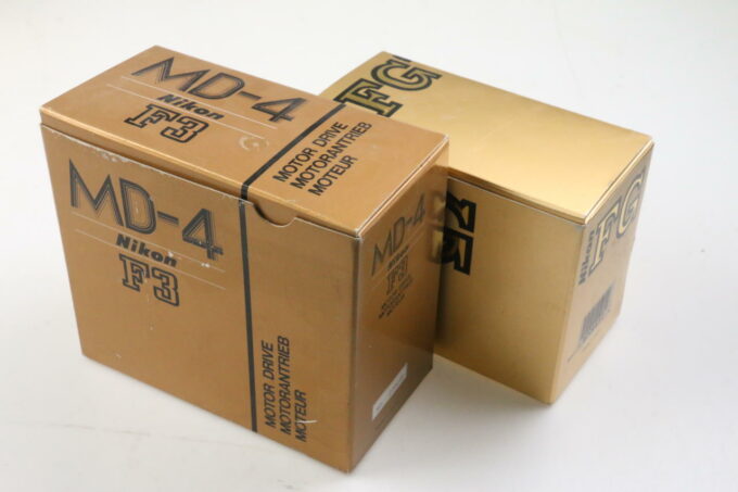 Nikon Konvolut diverse Nikon F Kamera Originalverpackungen