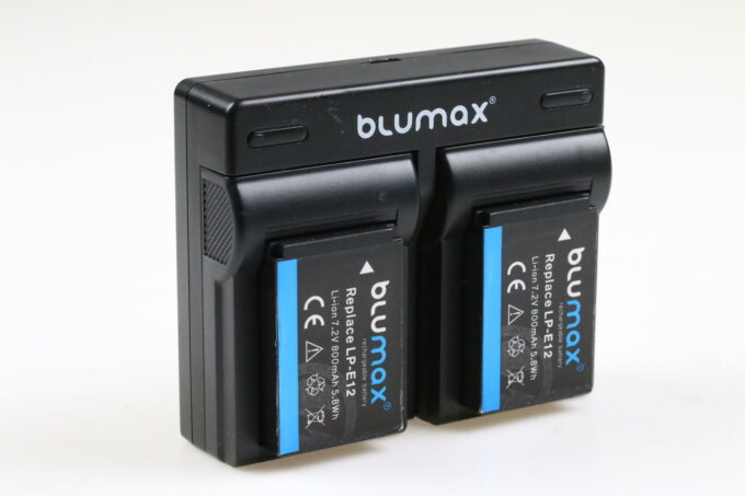 Blumax LP-E12 Akkus und USB-Ladegerät