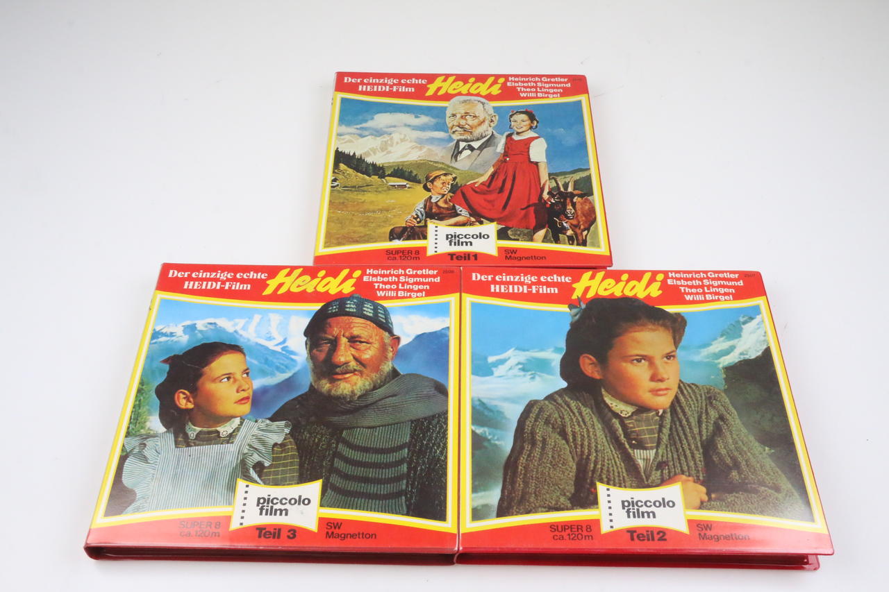 Super 8 Film Heidi 3 Teile von Picolo Film