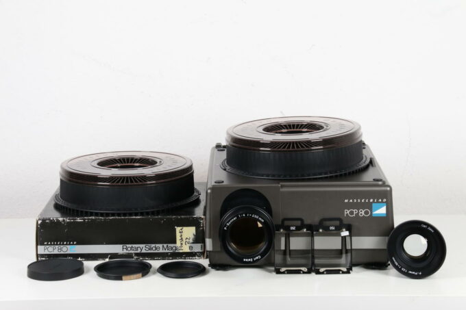 Hasselblad PCP80 6x6 Diaprojektor mit 150mm f/3,5 und 250mm f/4,0