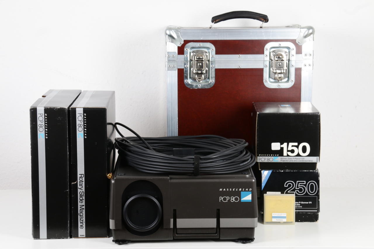 Hasselblad PCP80 6x6 Diaprojektor mit 150mm f/3,5 und 250mm f/4,0