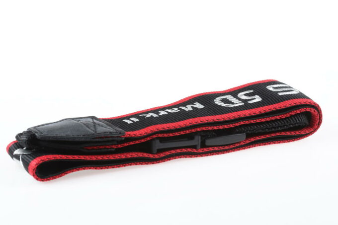 Canon EOS 5D Mark II Tragegurt schwarz/rot mit silbernem Schriftzug