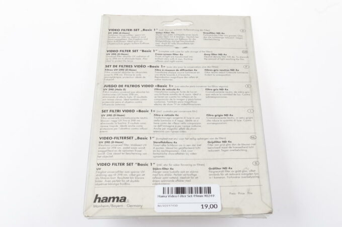 Hama Video Filter Set 49mm 90249