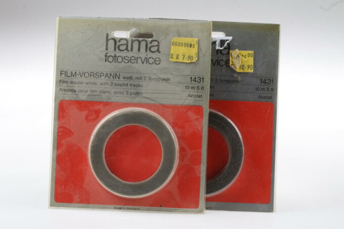 Hama Film-Vorspann S8 weiss - 2 Packungen