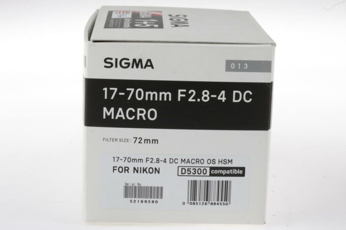 Sigma 17-70mm f/2,8-4,0 DC Macro OS HSM für Nikon F (DX) - #52169280 - Image 2