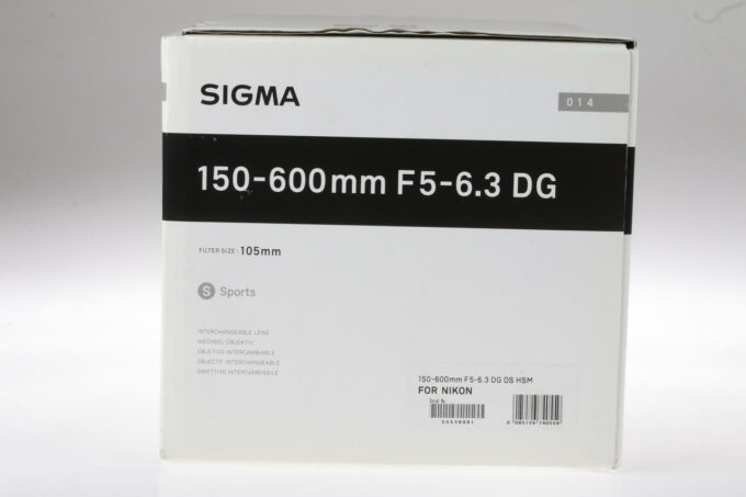 Sigma 150-600mm f/5,0-6,3 DG OS HSM Sports für Nikon F (FX) - #55539991