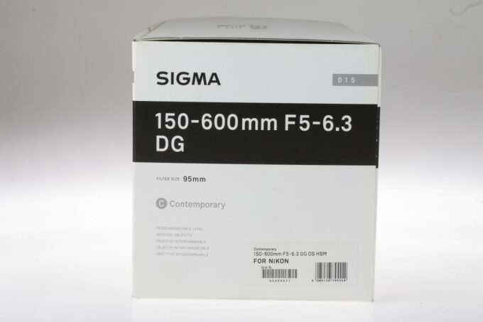 Sigma 150-600mm f/5,0-6,3 DG OS HSM Contemporary für Nikon F - #55355571 - Image 2