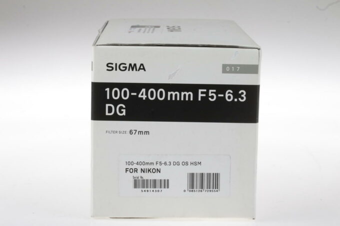 Sigma 100-400mm f/5,0-6,3 DG OS HSM für Nikon F (FX) - #54914307