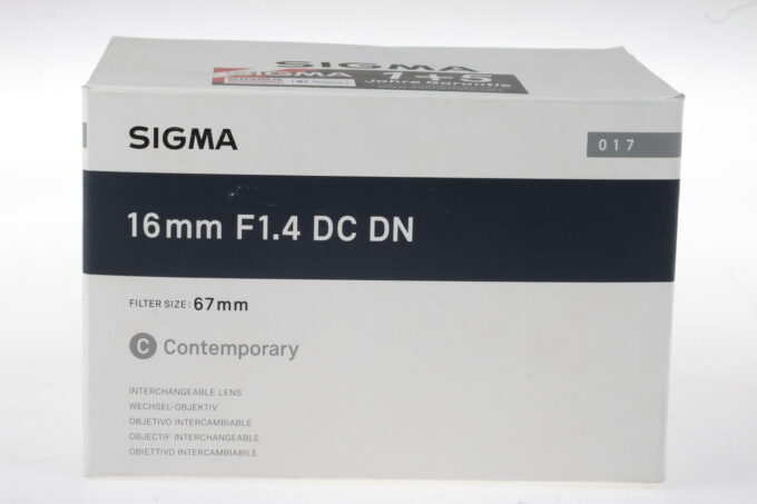 Sigma 16mm 1,4 DC DN für MFT - #52659963