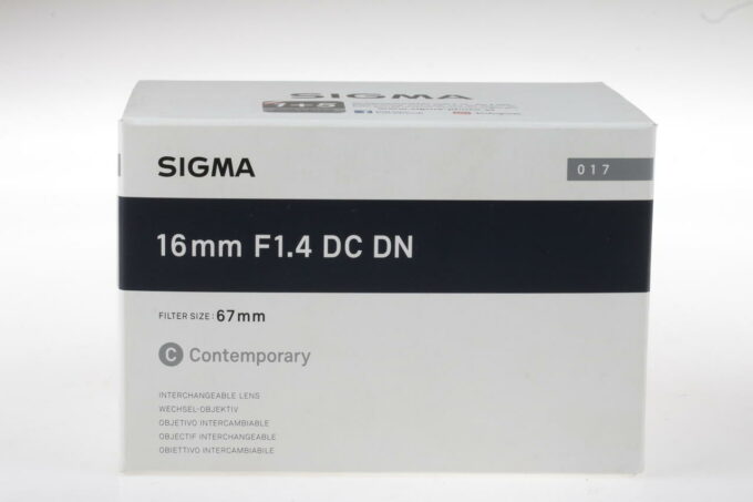 Sigma 16mm f/1,4 DC DN Contemporary für EF-M - #54226054