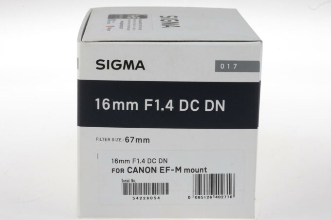 Sigma 16mm f/1,4 DC DN Contemporary für EF-M - #54226054