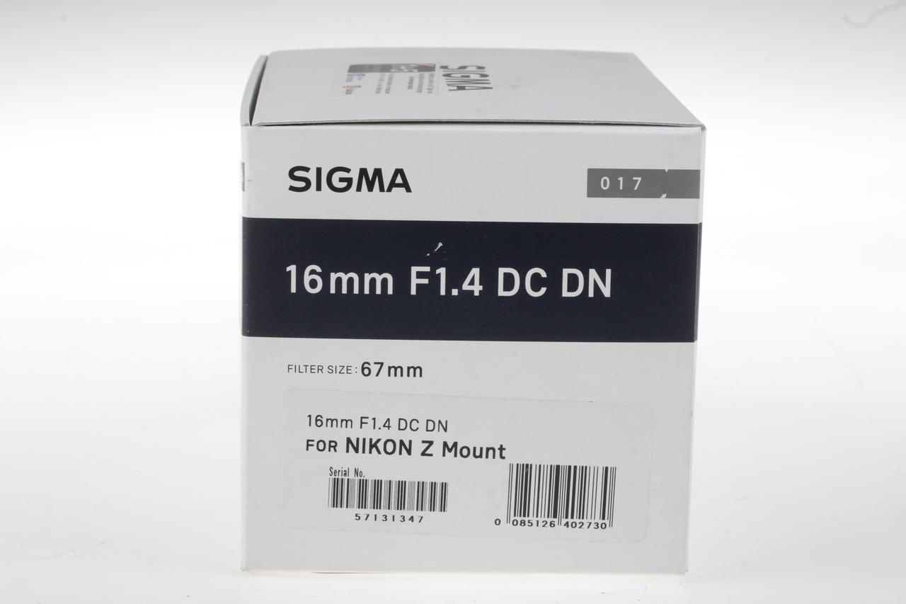 Sigma 16mm f/1,4 DC DN Contemporary für Nikon Z Mount - #57131347
