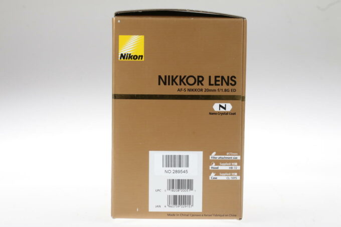 Nikon AF-S 20mm f/1,8 G ED - #289545 - Image 3